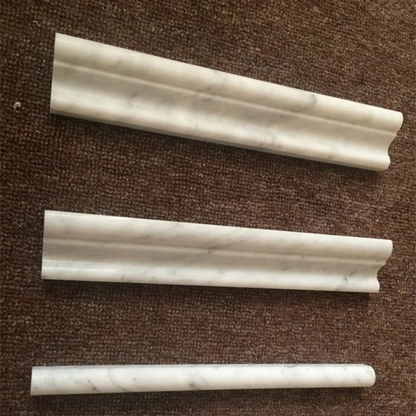 Nature Marble Carrara White Stone Mouldings Europe Style Stone Trim Decor Liner
