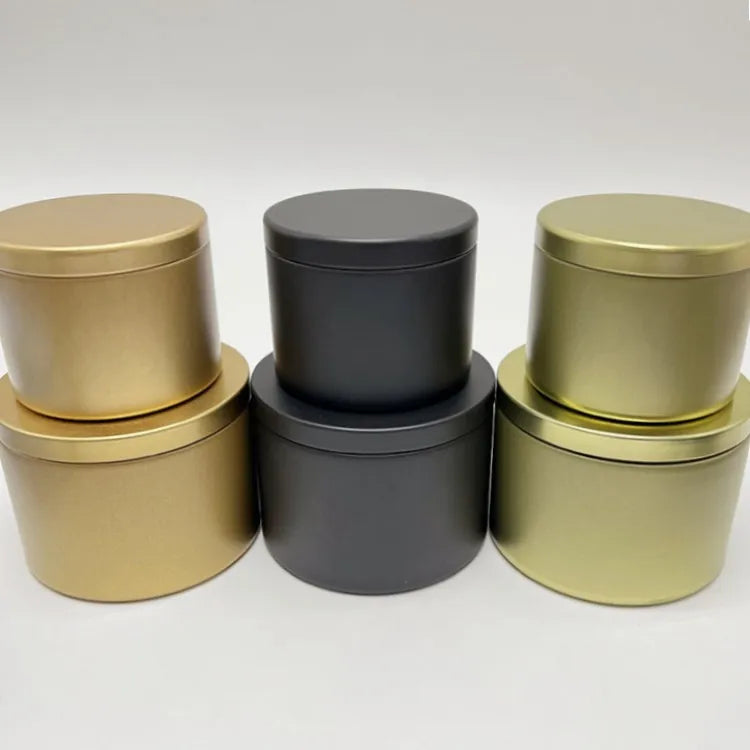 Custom Christmas Mini Small Empty Round Shape Candle Jars With LidsTin Can for Candles Food Metal Tin Box
