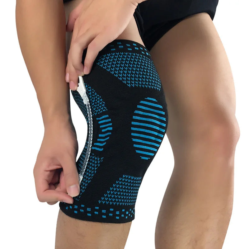 Professional Silicone Compression Knee Sport Wrestling Knee Pad Weightlifting Knee Brace