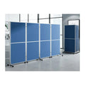 Aluminum Frame Foldable Partition Swivel Caster Soundproof Mobile Portable Room Dividers Modern Hospital School Commercial Gym