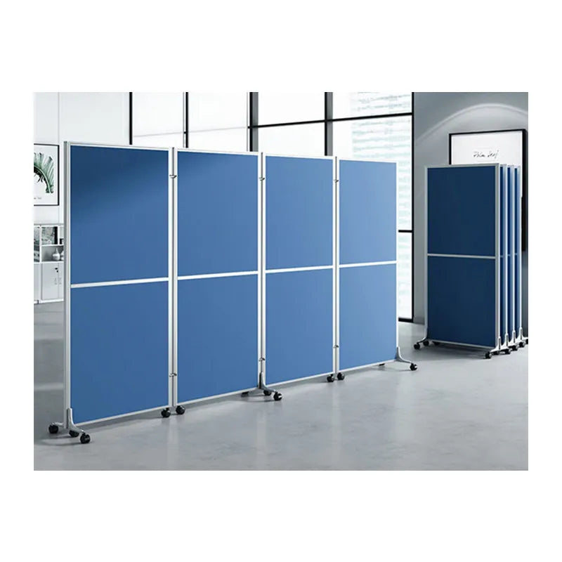 Aluminum Frame Foldable Partition Swivel Caster Soundproof Mobile Portable Room Dividers Modern Hospital School Commercial Gym