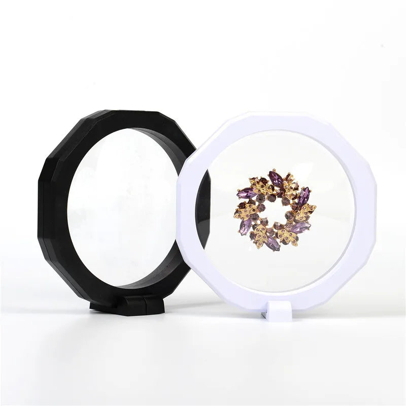 Custom Logo 12.8*12.8cm Acrylic Jewelry Box for Display and Balance of Transparent Suspended Floating Box Packaging