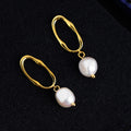 925 Sterling Silver Waterproof Drop Pearl Fashion Jewelry Pearl Earrings Jewelry