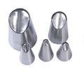 Chrysanthemum Wrinkled Piping Icing Nozzle Cake Decorating Tube Set Stainless Steel 5 Pieces Non-Stick Heat Resistant
