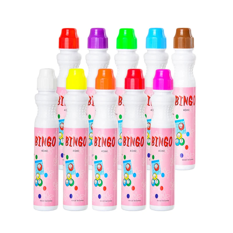 Factory Price Non-leak Bingo Daubers Bottle Sponge Nib Hot Selling Bingo Dabbers Color Graffiti Marker Pens