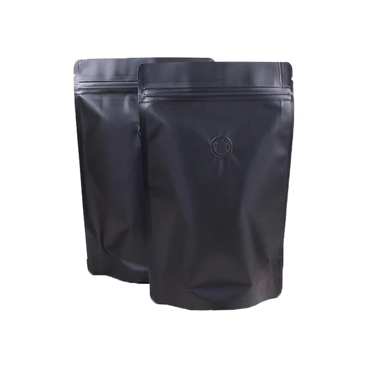 Laminated Ziplock Side Gusset for Coffee Packaging & Printing Matte White Aluminum Foil Stand-Up Pouch