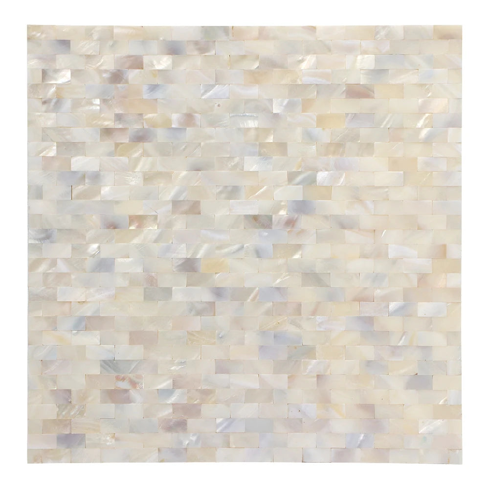 Wholesales Mother of Peal Mosaic Oblong Shape Tiles Decorated Bedroom