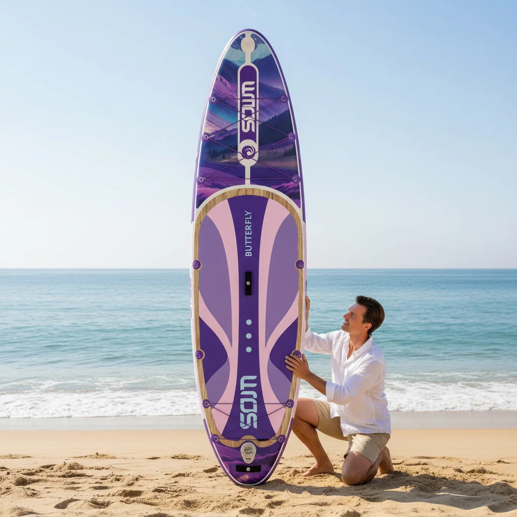 European Warehouse Freeship New Design Inflatable sup Paddle Board 33'' Ultra Wide Stand up Paddle Board with Accessories