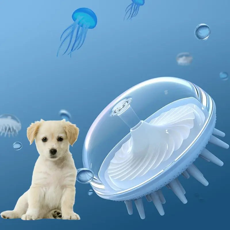 Revolutionize Your Dog's Bath Time with Eco-Friendly Silicone Jellyfish Shampoo Bath Shower Brush for Pet Grooming Made Zhejiang