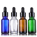 Cosmetic Packaging Amber Green clear Blue Color Empty Round Essential Oil Bottle Glass Dropper 30 ml