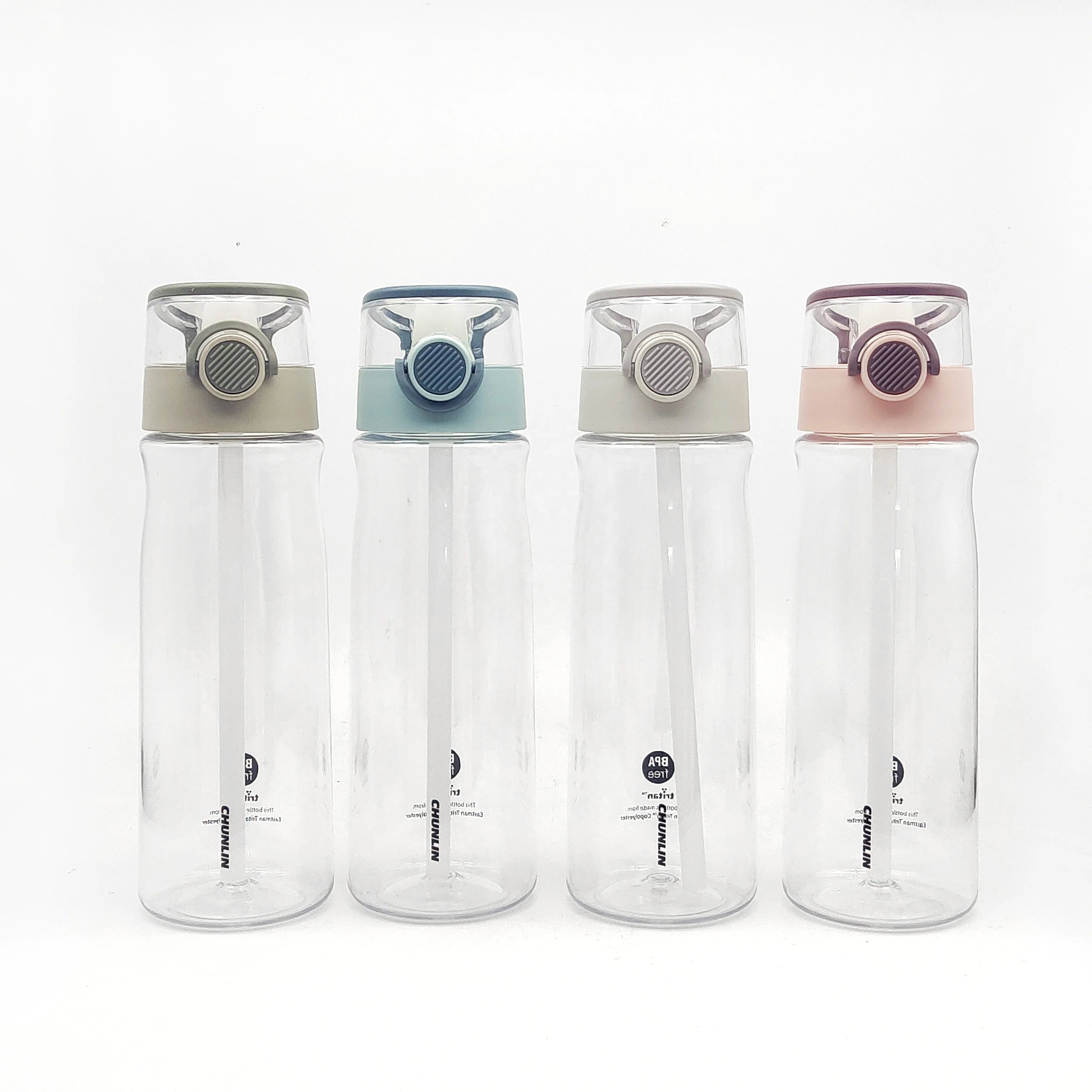CHUNLIN CL-1930 Custom BPA-Free Eco-Friendly Adults Sport Plastic Water Bottle Lid Straw Direct Drinking Boiling Water