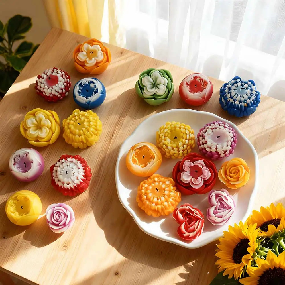 3D New Design Flower Soap Mold Silicone Diy Handmade Austin Rose Silicone Candle Mold for Candles Making(Sell Silicone Mold)