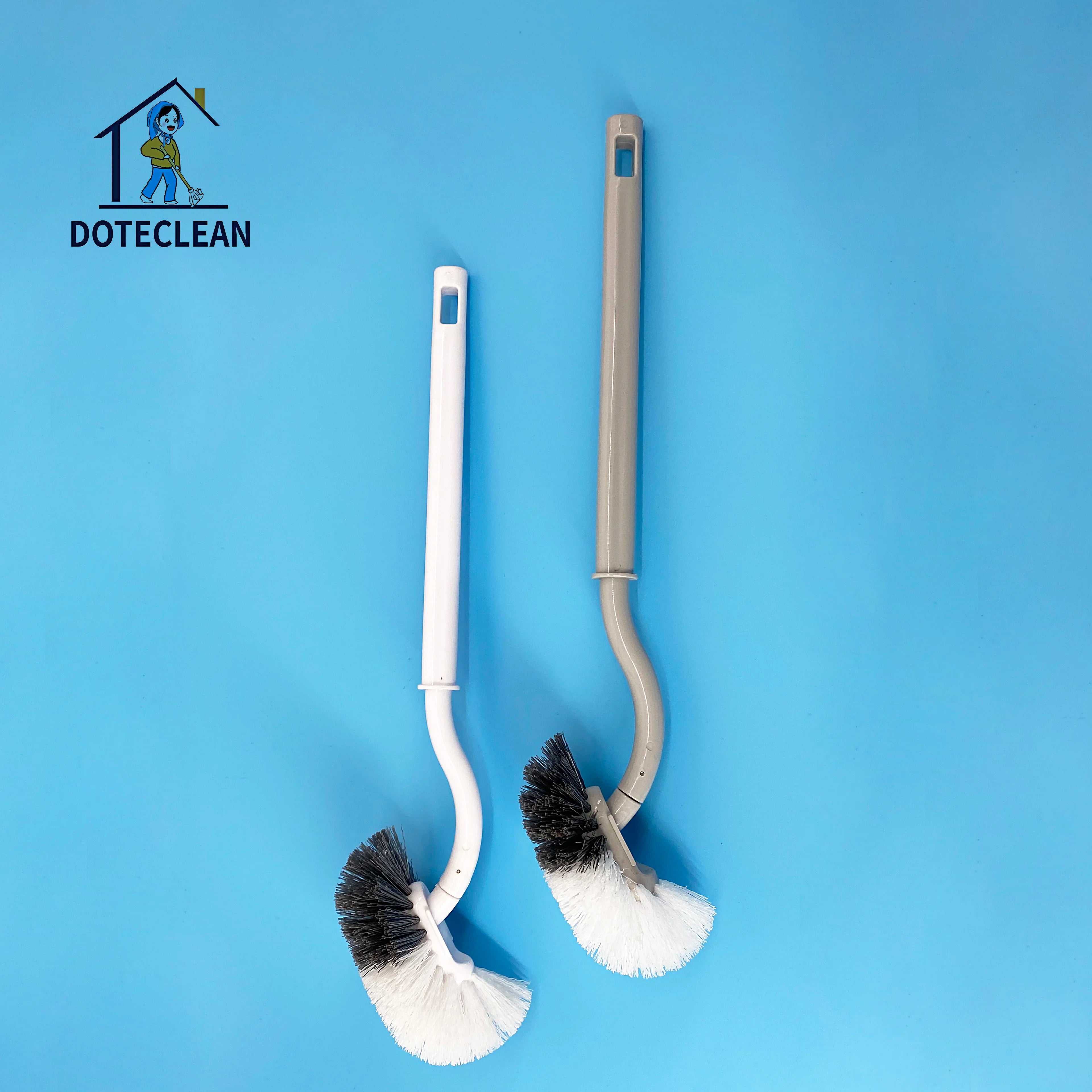 High Quality Long Handle Plastic Washing Brush Household Cleaning Tools Accessories Made PP Silicone TPR for Bathroom Toilet