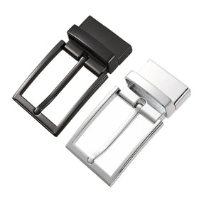 LQbelt New 35MM Pin Buckles for Belt With Holes Gun Black Color Reversible Buckle Factory Custom Logo Wholesale Stock