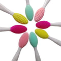 6 Colors Silicone Double-side Lip Scrub Brush Nose Blackhead Remove Brush