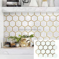 Hexagon Shape White Color Luxury Tiles Kitchen Wall Tiles Basket Weave Marble Stone Mosaic Floor Tiles