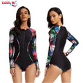 Sport One Piece  Zipper Push up Swimsuit Swimwear  Surfing Swimwear  Women Swimsuit Bathing Suit Rash Guard for Women