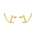 Original Design 18K Gold Plated Stainless Steel Jewelry New in Geometric Piercing Gold Color Ear Stud for Women Earrings E221470