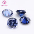 Wholesale Price Tanzanite Color Zircon Synthetic Stones 1 mm to 3 mm Round Shape Loose Cubic Zirconia Gems for Diy or Factory