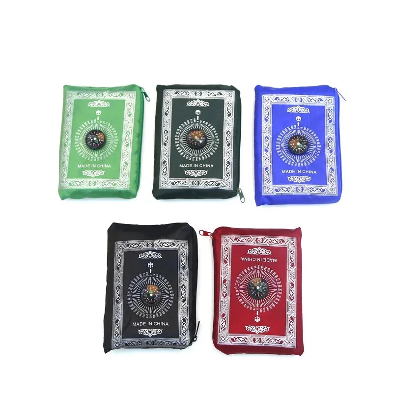 Customizable Portable Prayer Mat for Muslim Travel Attractive Option with Logo Pantone Colors Woven Abstract Pattern in Nylon
