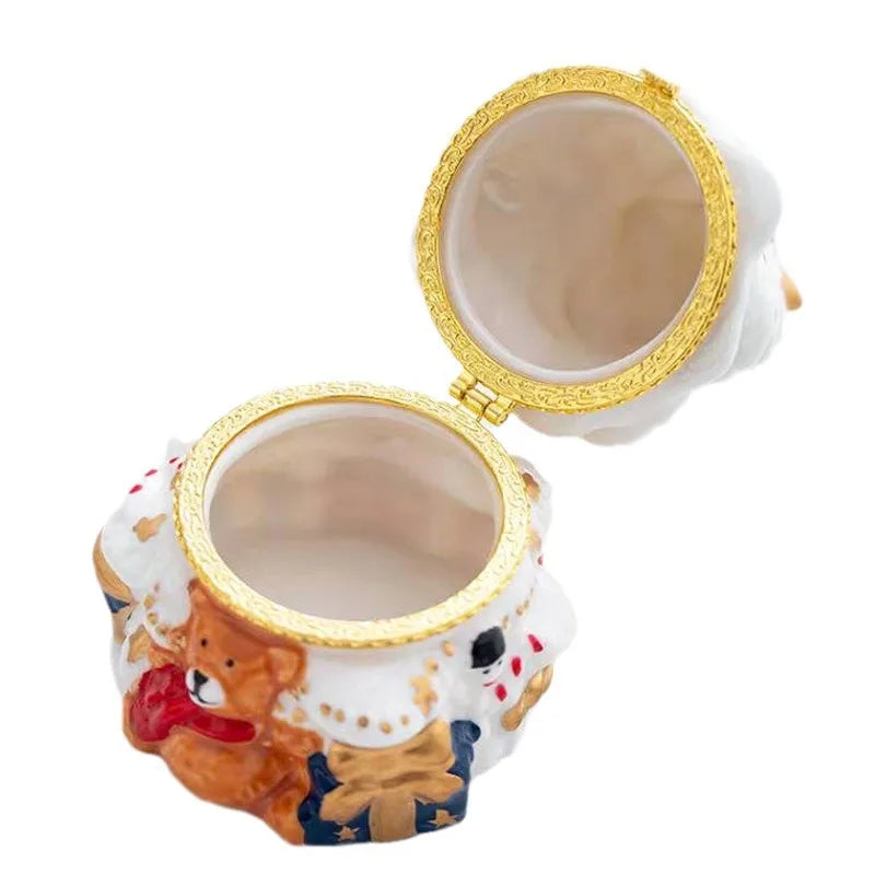 Wholesale Christmas Tree Shaped Jewelry Holder Ceramic Wedding Ring Holder Xmas Jewelry Box for Christmas Decoration and Gifts