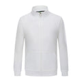 Casual Men's Solid Pattern Print Stand-Up Collar Zipper Hoodie Korean Four Sided Elastic Universal Size Blank 410g