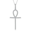 Fine Jewelry Hip Hop Cross Pendant 925 Sterling Silver VVS Moissanite Diamond Ankh Cross Pendant Necklace