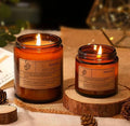 12 Pack 4 Oz Empty Thick Amber round Glass Candle Jars with Lids