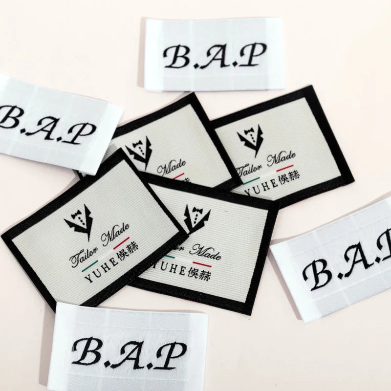 Custom Labels for Clothing Brand Satin Woven Label Custom Fashion Design Custom Clothing TagsGarment Woven Label