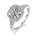Factory Direct Selling Large Moissanite 3ct Ring 925 18k Sterling Silver for Ladies Gift