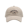 Unisex Simple Breathable 3D Embroidered Letter Denim Baseball Cap Common Washed Soft Top Curved Eave Outdoor Travel Metal Buckle