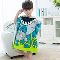 Soft Super Absorbent Microfiber Kids Cartoon Print Beach Towel Poncho Cartoon Pattern Kids Hooded Beach Poncho Towel
