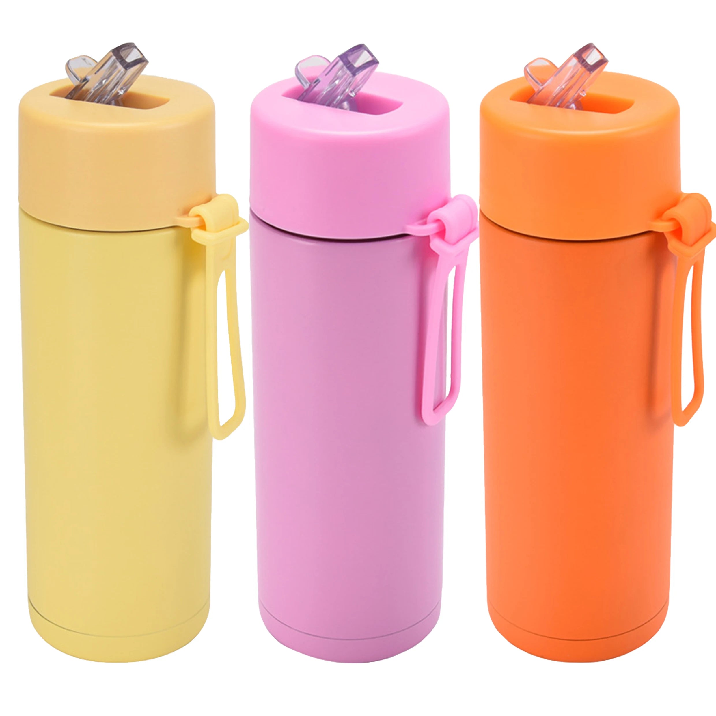 Reusable Bottle 22oz Water Bottles With Straw Eco-friendly Drink Bottles Stainless Steel Vacuum Thermal Flasks
