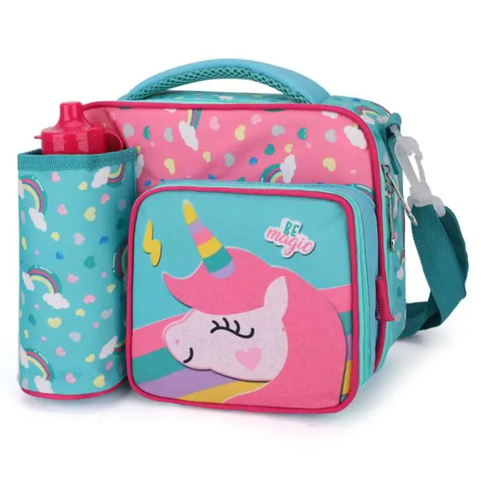 Customized  Oxford Material Insulated Lunch Bag for Fresh Food  Fiambrera Con Bolsa Cooler School Bag for Kids