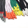Factory Wholesale Polyester Drawcords and Shoelaces Custom logo Silicone Dipping Tips Hoodie Drawstring Pants Rope for Garment