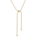 AA016148 Adjustable Necklace Chain Stainless Steel Plated 18k Gold Adjustable Chain Necklace