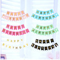 Paper Happy Birthday Letter Pennant Banner Bunting for Baby Shower Boy Girl Adult Birthday Anniversary Party Decoration Supplies