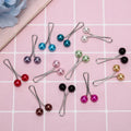12pcs/pack Custom Cards Colorful Minimalist Round Shape Muslim Woman Hijab Scarf Safety Brooch Pins Accessories