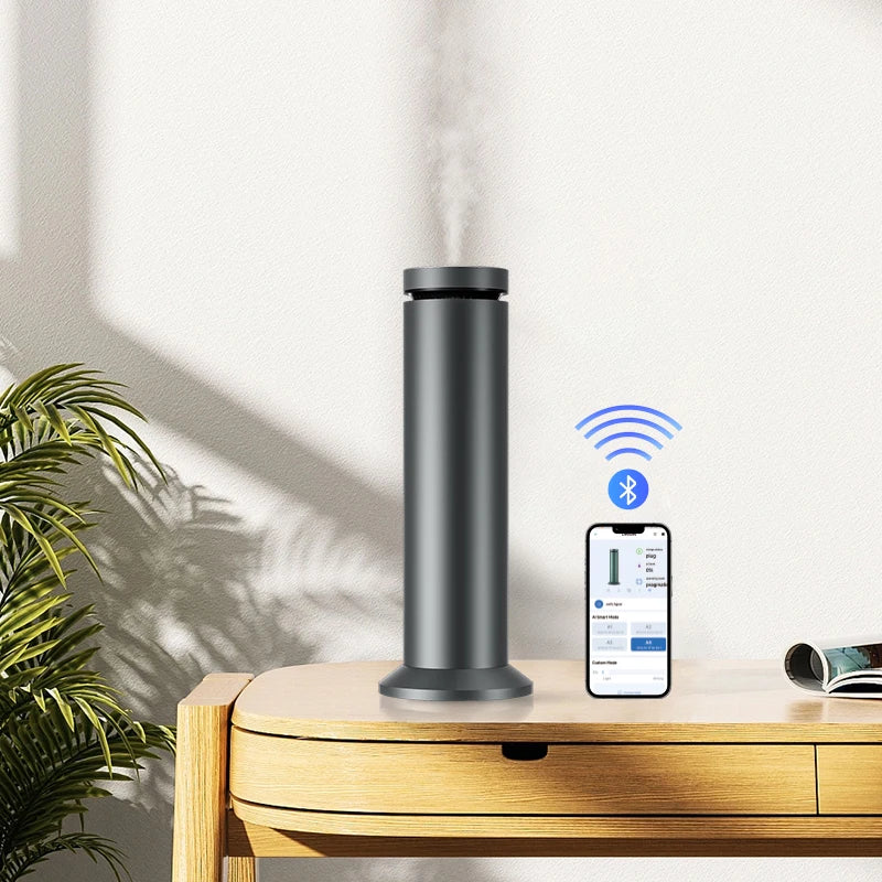 NEWIND Smart Control 200ml Aroma Therapie Diffuser OEM ODM Metal Hotel Air Freshener Waterless Electric Power Source