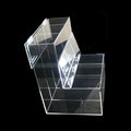 Acrylic Triple Divided Wall Toy Dispenser Hanging Candy Ice Cream Topping Dispenser 3 Section Wall Storage Bin for Coffee Pod