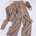 Wholesale 2026 Spring New Single Breasted Cardigan Vest Fashion Casual High Waist Pit Striped Pants Women's Set