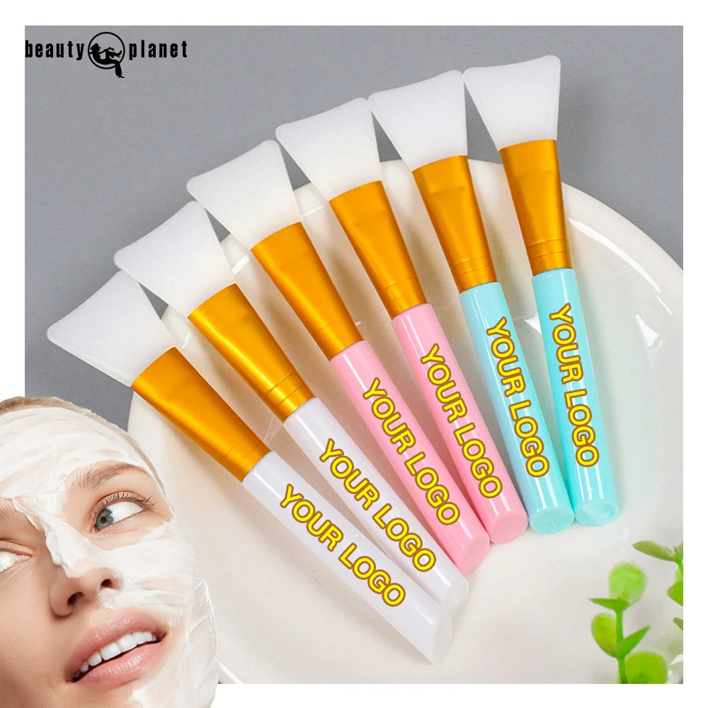 Beauty Planet Beauty Silicone Face Mask Brush Skincare Brushes for Mask Silicone Facial Cleansing Makeup Brush Kit Silicone Face