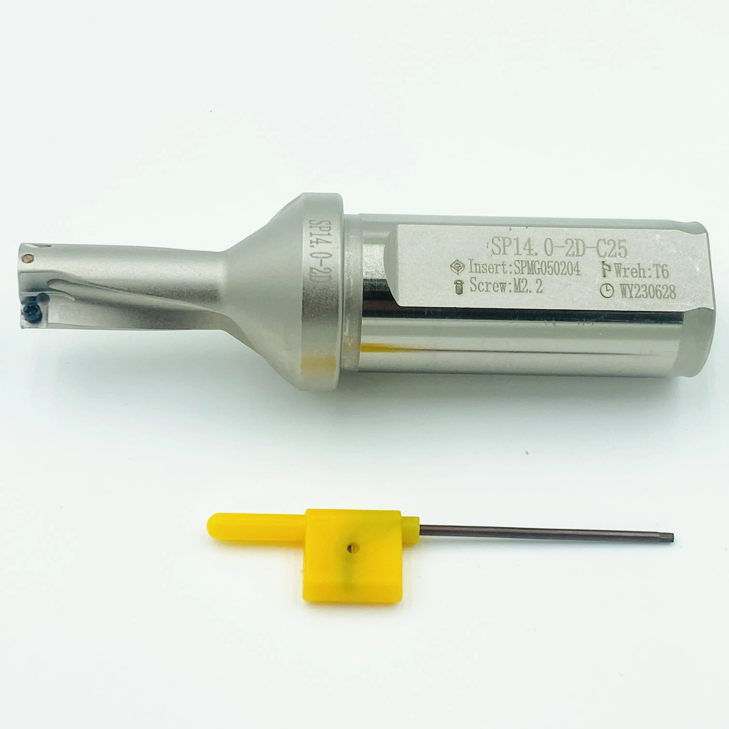2D12.5mm-14mm SP05 Indexable U Drill Bit with Double Helix Cooling Hole for SPMG05 Insert