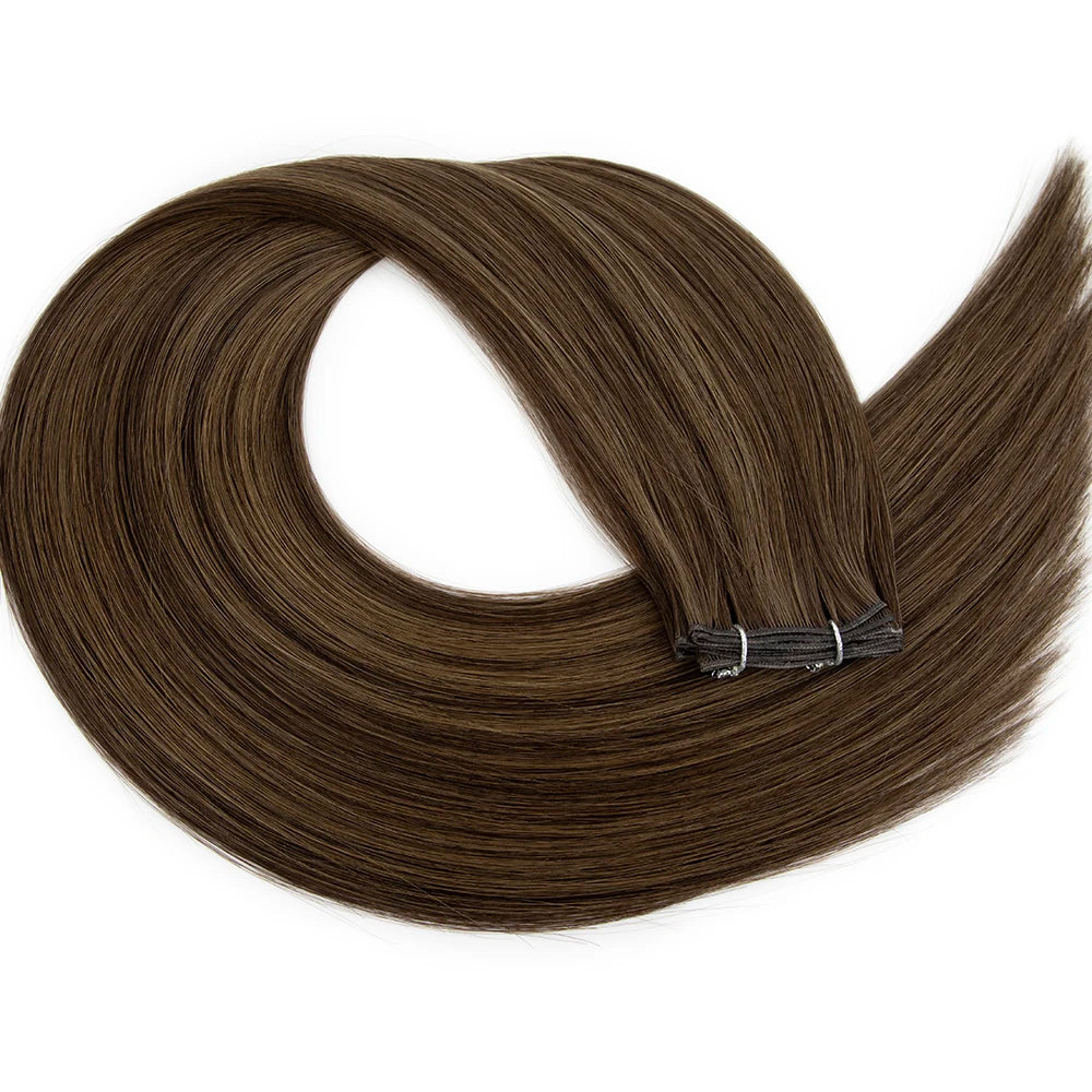 Le Shine High Quality 100% Human Hair Double Drawn Blonde Balayage Highlight Genius Weft Hair Extensions