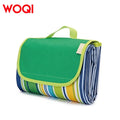 WOQI Thickened Outdoor Waterproof Portable Folding Oxford Cloth Picnic Mat Beach Mat Grid Outdoor Moisture-proof Mat