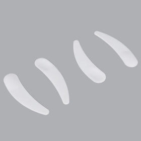 2023 Hot Sale Hangzhou Plastic Cosmetic Spatula With Logo6cm Moon Shape Curved Spatulaembossed logo Spatula