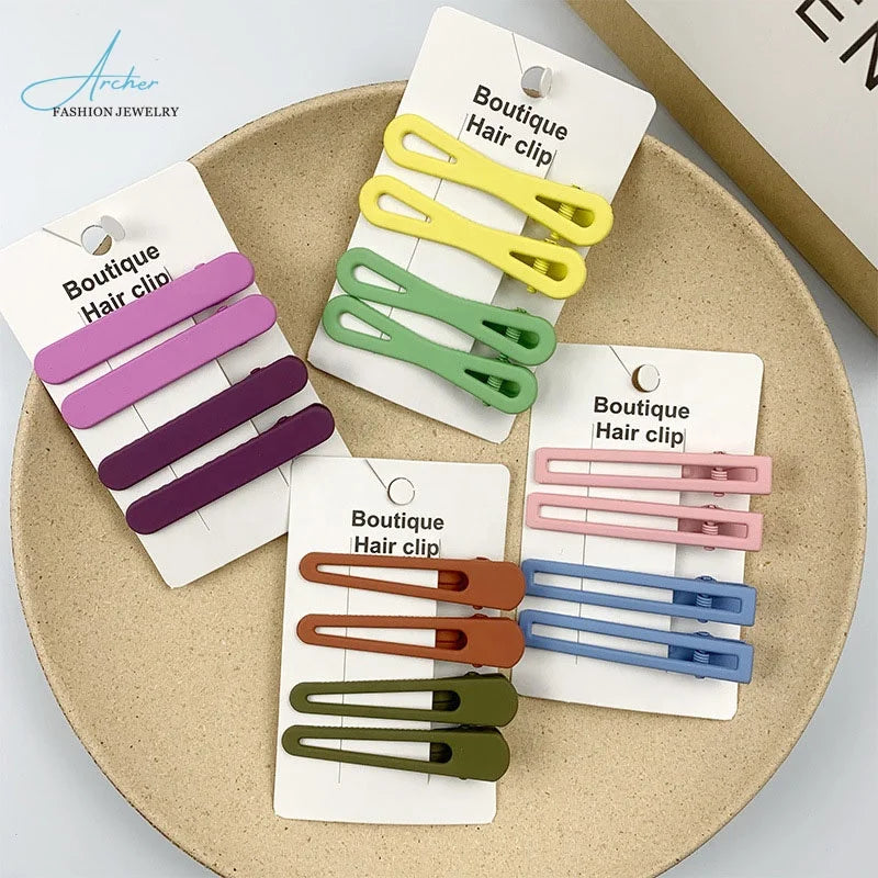New Hairpin Candy Color Duck Clip Fringe Clip  Ubiquitous Base Clip Broken Fringe