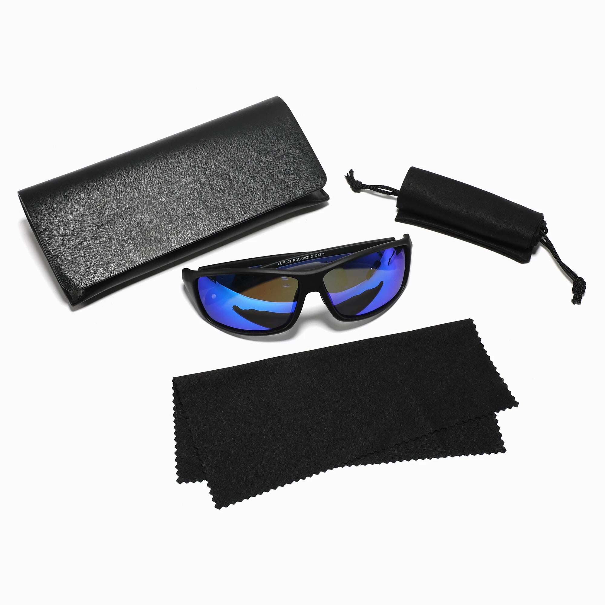 CONCHEN China Wholesale Outdoor Shades Running Sun Glasses Square Shape Polarized Custom Logo Oversized Men's Sports Sunglasses