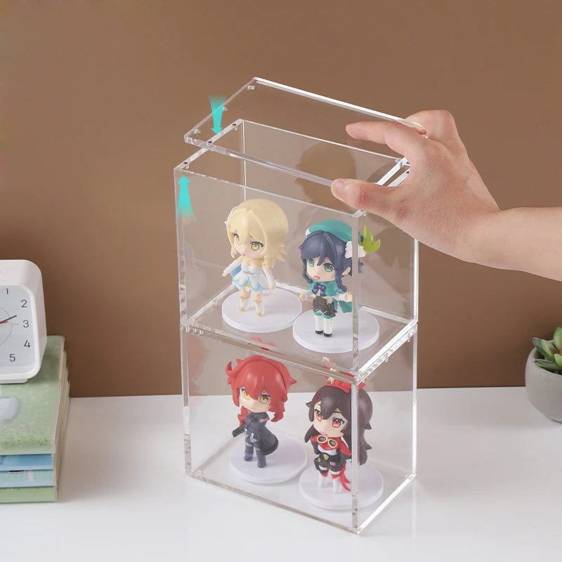 Clear Hard Acrylic Display Case Action Figures Home Storage