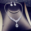 2025 New Banquet Jewelry Necklace Accessories Stylish Elegant Jewelry Sets Shine Zircon Wedding Necklace for Women